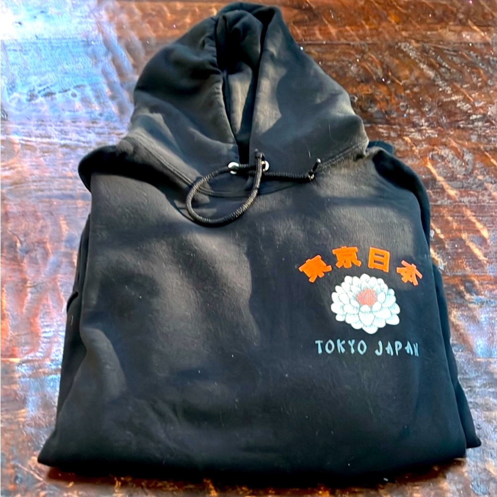 Black hoodie with koi fish L